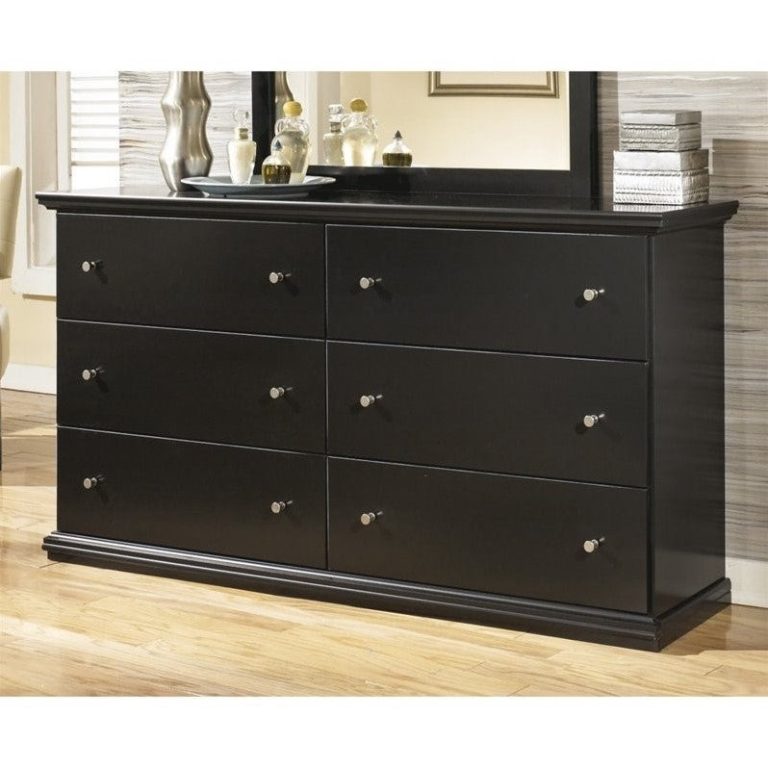 Ashley Furniture Maribel 6 Drawer Wood Double Dresser In Black – Blaena